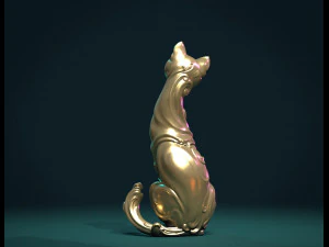 cat figurine 3D Print Model