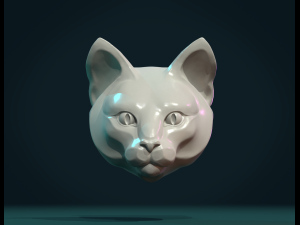 cat head 3D Print Model