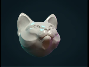 cat head 3D Print Model