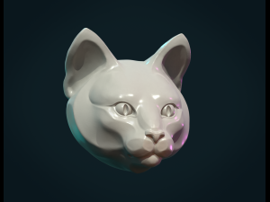 cat head Modelo de Impressão 3D