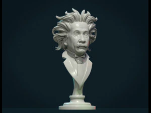 einstein bust 3D Print Model