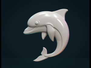 dolphin relief 3D Print Model