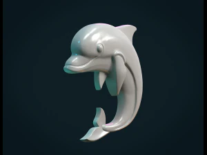 dolphin relief 3D Print Model