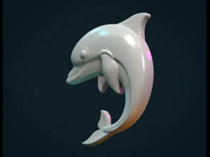 dolphin relief 3D Print Model