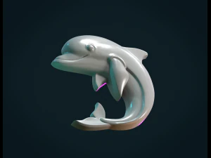dolphin relief 3D Print Model