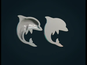 dolphin relief 3D Print Model
