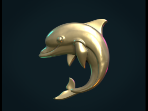 dolphin relief Modello di stampa 3D