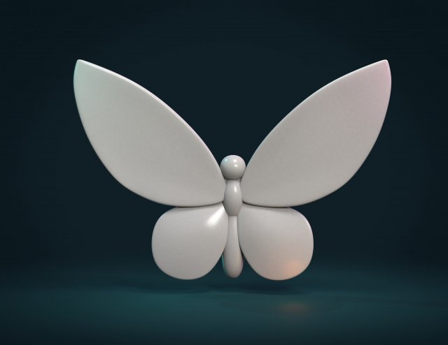 butterfly i 3D Print Model .c4d .max .obj .3ds .fbx .stl .blend 