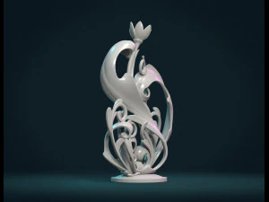 scroll plant sculpture 3D Print Model