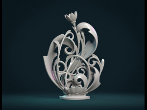 scroll plant sculpture Model do druku 3D