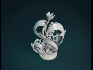 scroll plant sculpture 3D Print Model