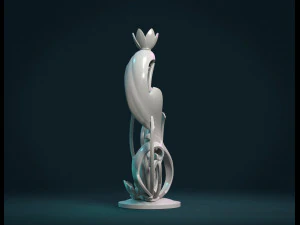 scroll plant sculpture 3D Print Model