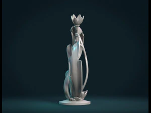 scroll plant sculpture 3D Print Model