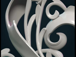 scroll plant sculpture 3D Print Model