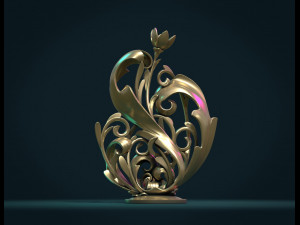 scroll plant sculpture Model do druku 3D