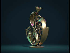 scroll plant sculpture Model do druku 3D