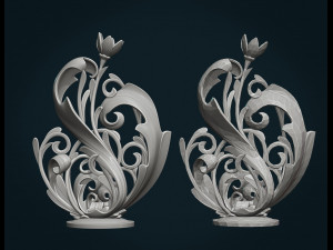scroll plant sculpture Model do druku 3D