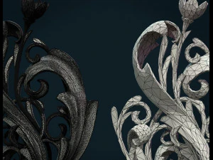 scroll plant sculpture 3D Print Model