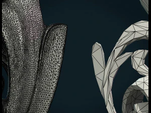 scroll plant sculpture 3D Print Model