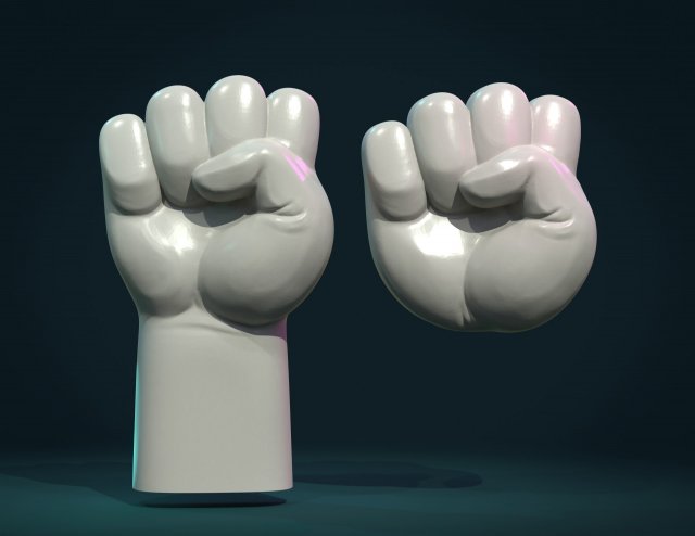 fist hand relief 3D Print Model .c4d .max .obj .3ds .fbx .lwo .lw .lws