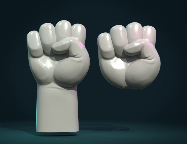 fist hand relief 3D Принт Модель .c4d .max .obj .3ds .fbx .stl .blend 