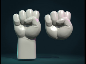 fist hand relief 3D Принт Модель