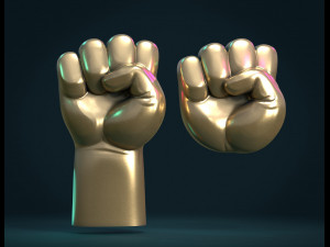 fist hand relief 3D Принт Модель