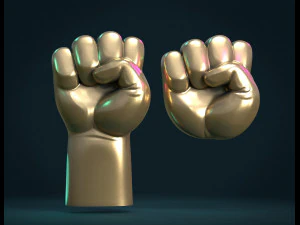 fist hand relief 3D Print Model