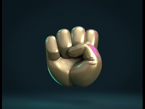 fist hand relief 3D Принт Модель