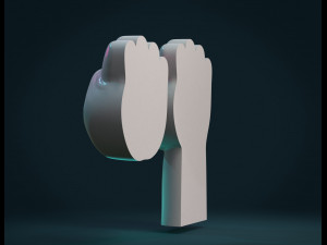 fist hand relief 3D Принт Модель