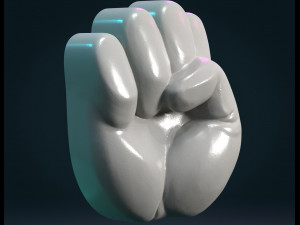 fist hand relief 3D Принт Модель