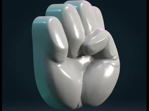 fist hand relief 3D Print Model