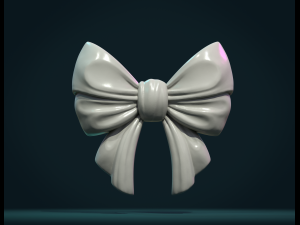 bow ribbon relief Model Cetak 3D