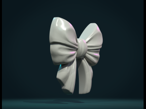 bow ribbon relief Modelo de Impressão 3D