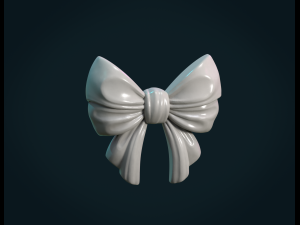 bow ribbon relief Modelo de Impressão 3D