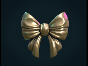 bow ribbon relief Modelo de Impressão 3D