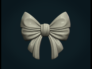 bow ribbon relief Modelo de Impressão 3D