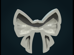 bow ribbon relief Modelo de Impressão 3D