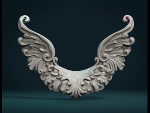 scroll wings 3D Print Model