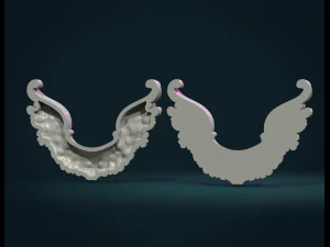 scroll wings 3D Print Model