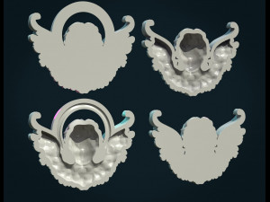 angel cherub bas-relief 3D 打印模型