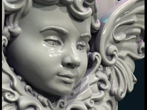 angel cherub bas-relief 3D Print Model