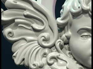 angel cherub bas-relief 3D Print Model