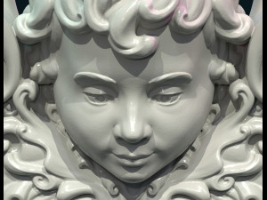 angel cherub bas-relief 3D 打印模型