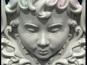 angel cherub bas-relief 3D Print Model