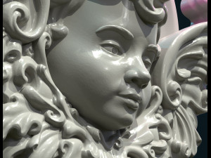 angel cherub bas-relief 3D 打印模型