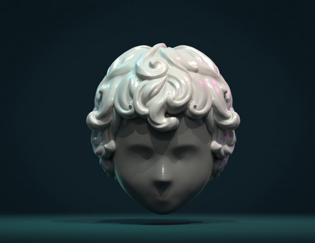 curly hair i 3D Принт Модель .c4d .max .obj .3ds .fbx .stl .blend 