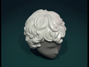 cabelo cacheado eu Modelo de Impressão 3D