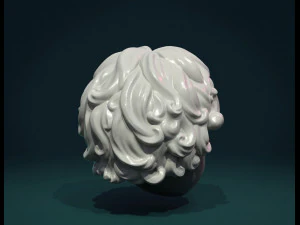 cabelo cacheado eu Modelo de Impressão 3D