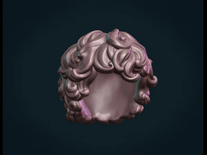 cabelo cacheado eu Modelo de Impressão 3D